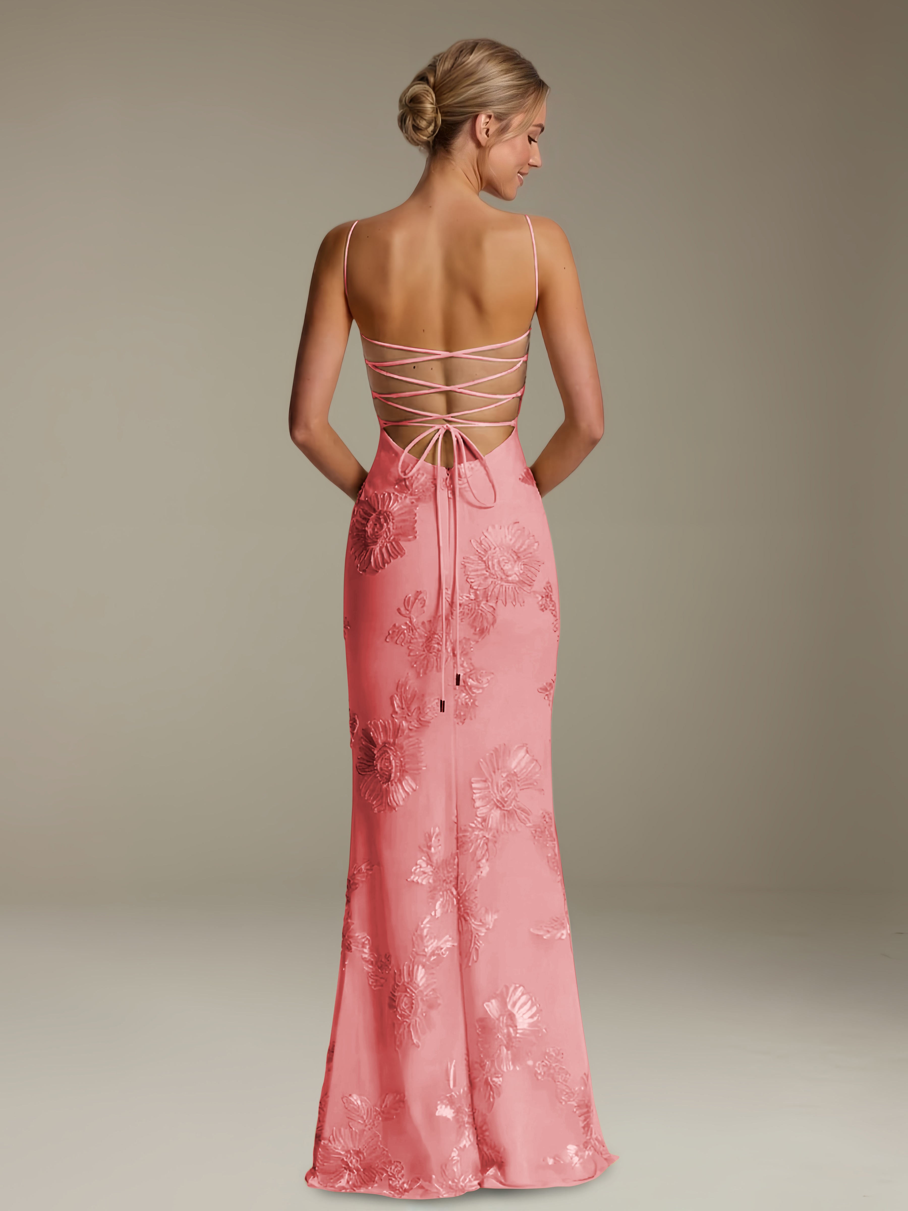 Women’s Floral Column Maxi Dress | Sweetheart Neckline & Open Back Gown