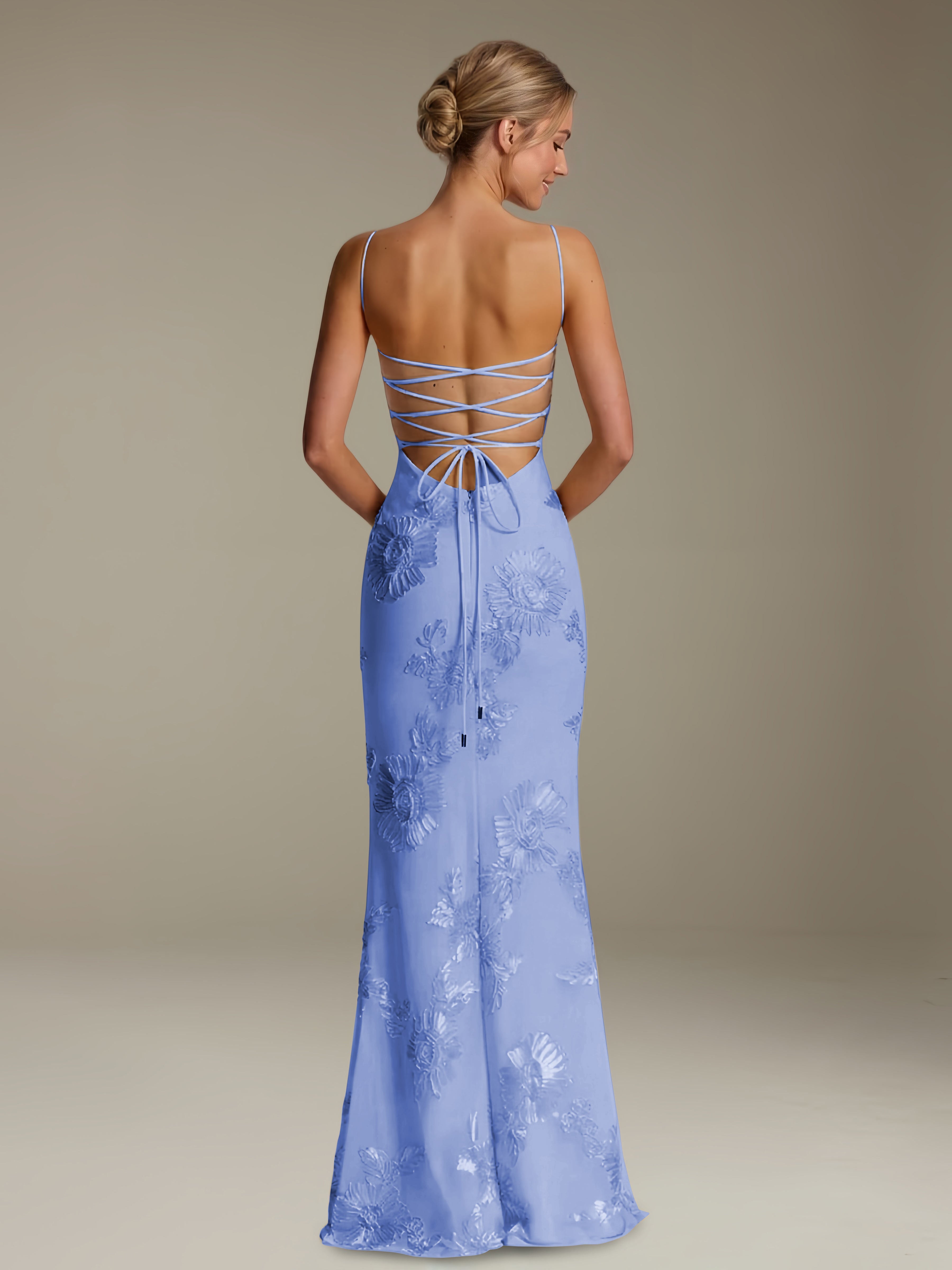Women’s Floral Column Maxi Dress | Sweetheart Neckline & Open Back Gown