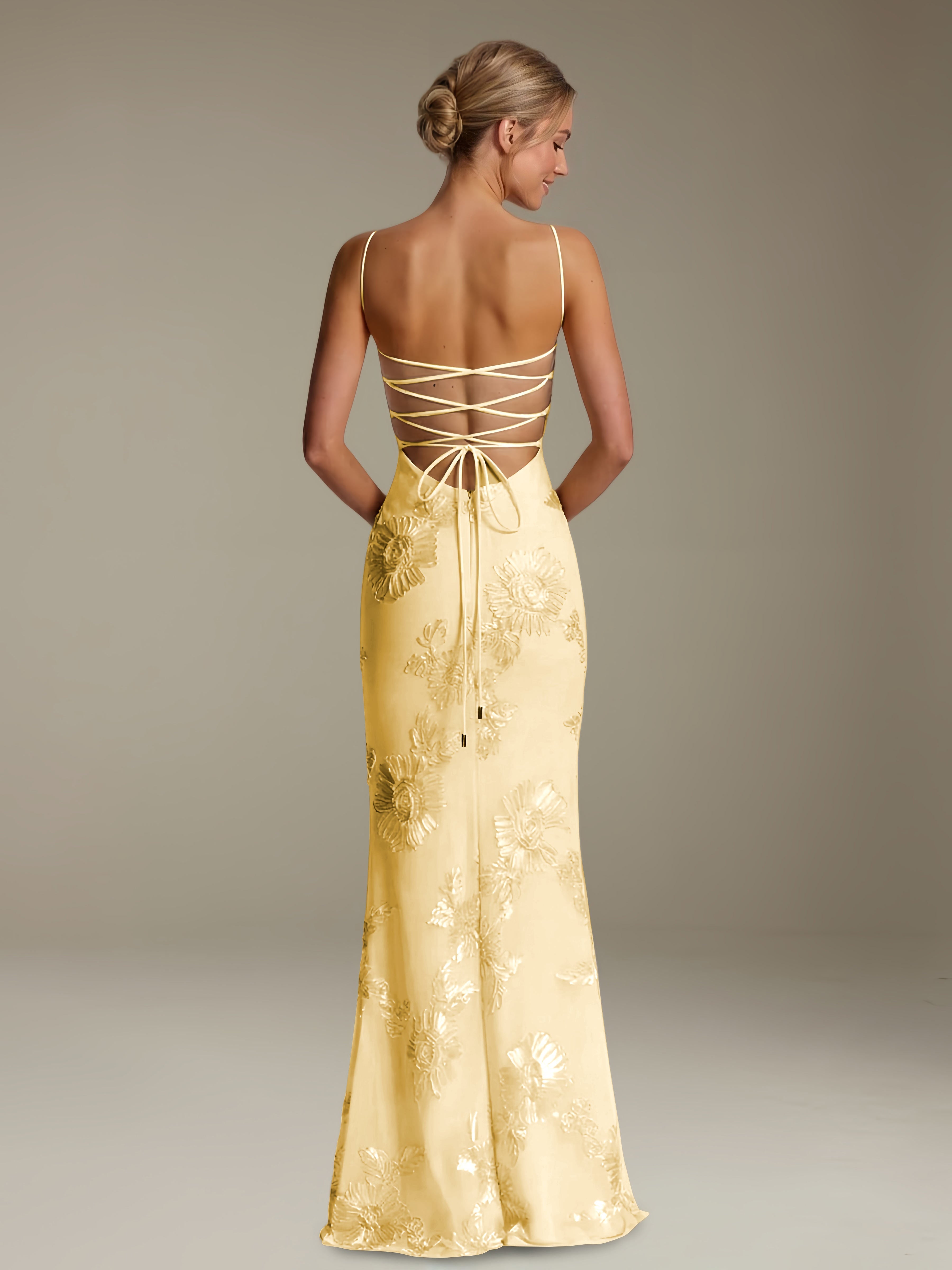 Women’s Floral Column Maxi Dress | Sweetheart Neckline & Open Back Gown