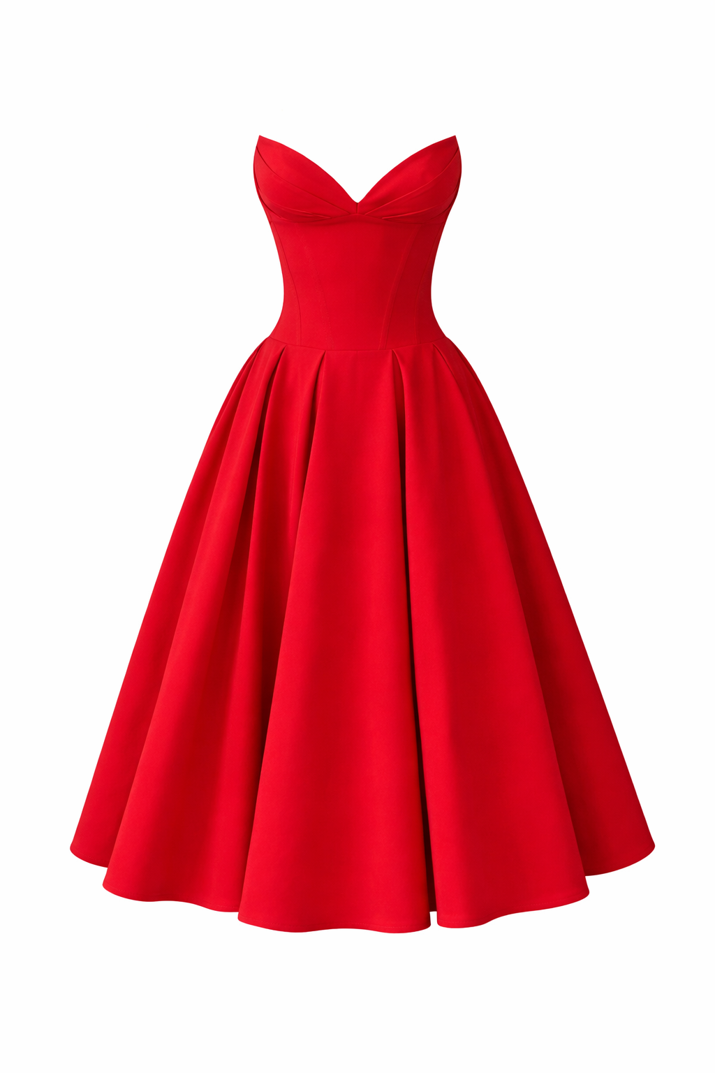 Women's Burgundy Corset Dress Midi