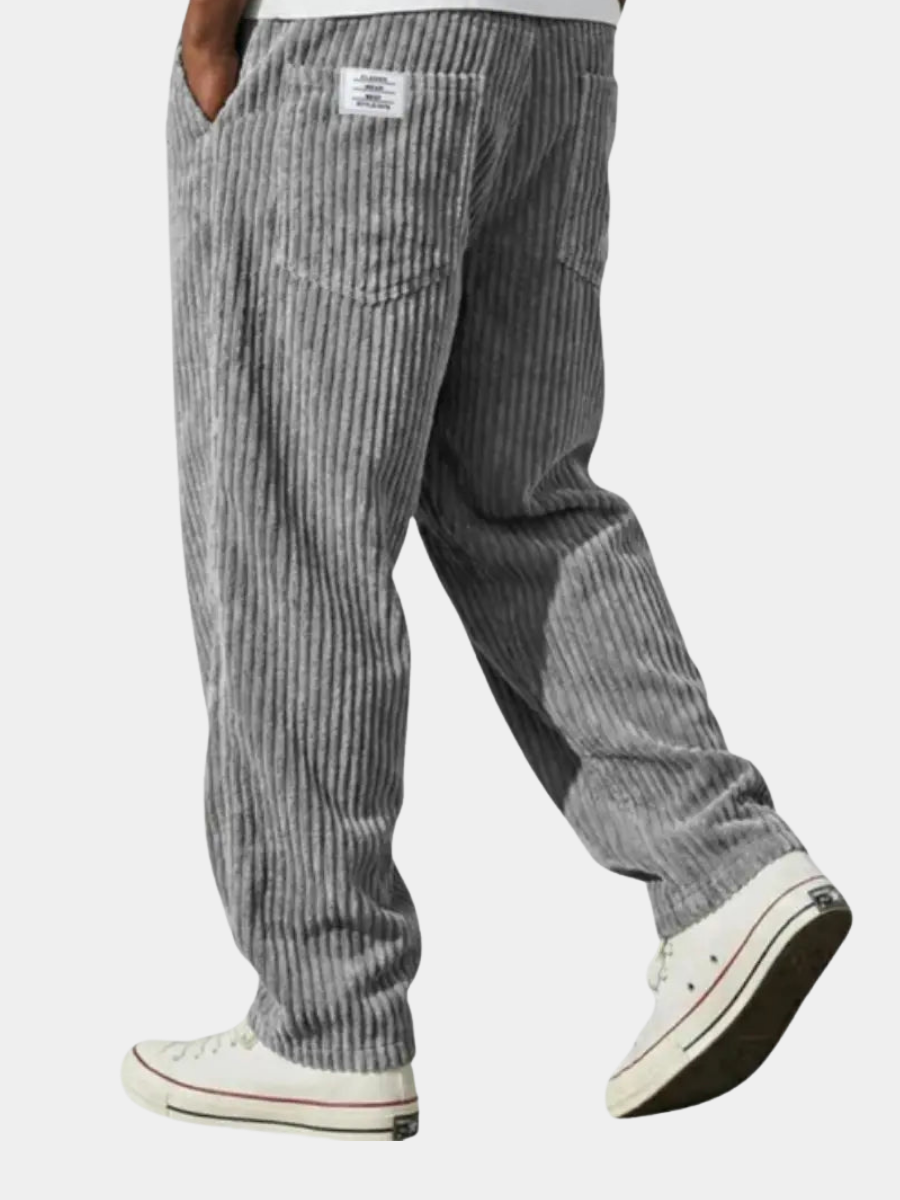 Men's Corduroy Trousers Relaxed Wide Leg - Purple