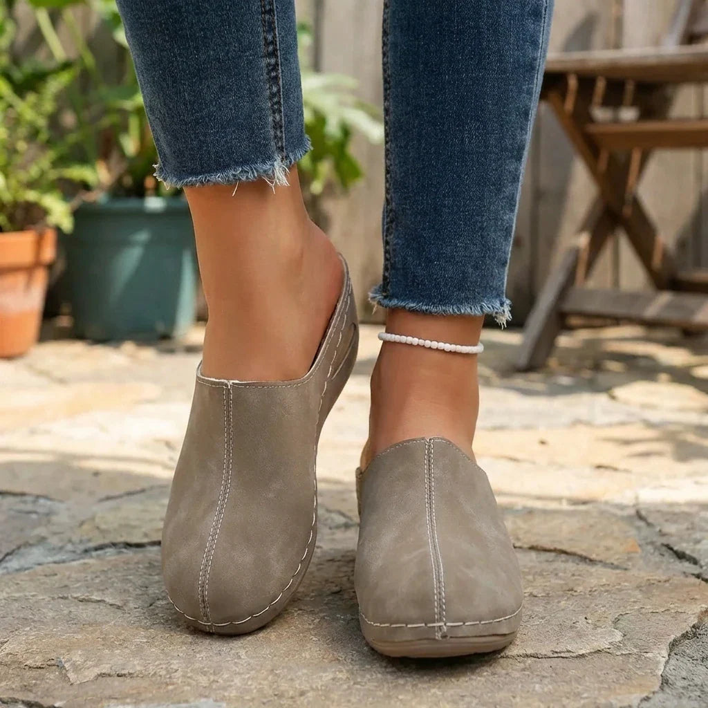 Women’s Lined Mule Slippers | Comfort Slip-On