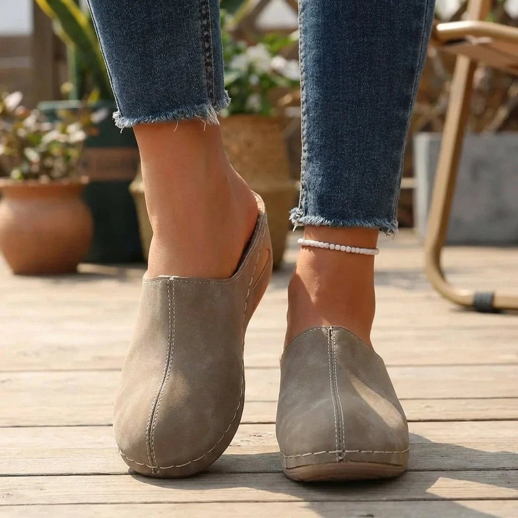 Women’s Lined Mule Slippers | Comfort Slip-On