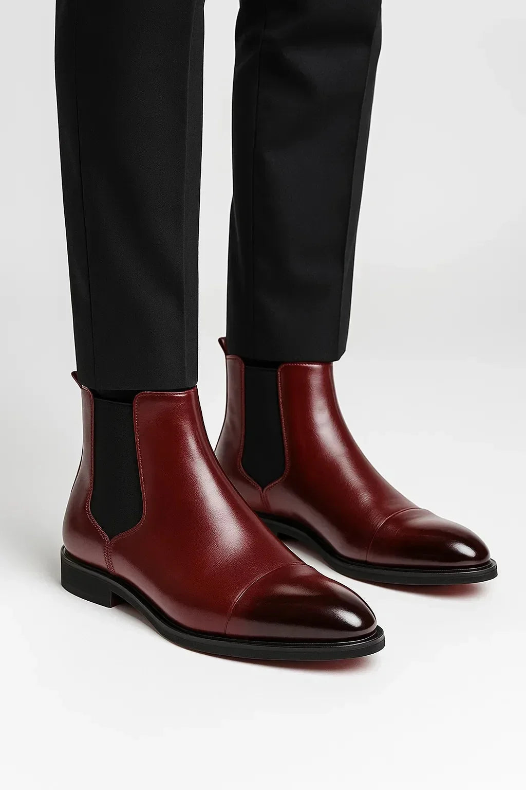 Chelsea boots with elastic side panels and low heels