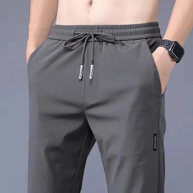 Men's Joggers Straight Leg Elasticated Waist - Dark Grey
