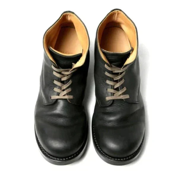 Men's retro lace-up ankle boots in black and brown