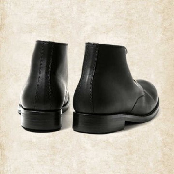 Men's retro lace-up ankle boots in black and brown