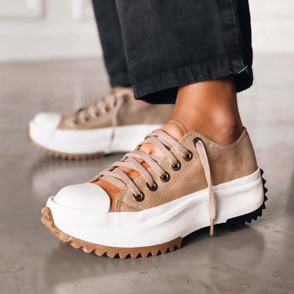 Women’s Beige Casual Platform Trainers