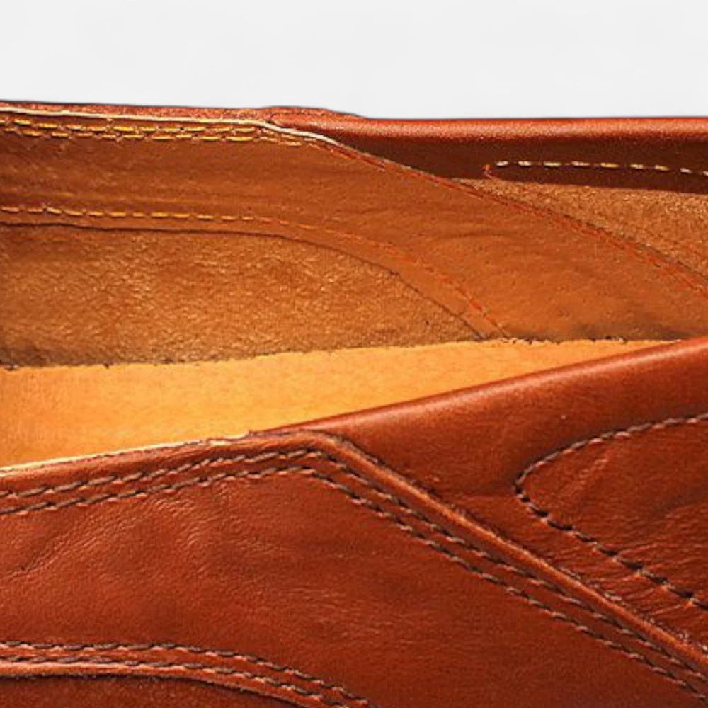 Men’s Vegan Leather Slip-On Loafers | Venthia – Casual Driving Shoes