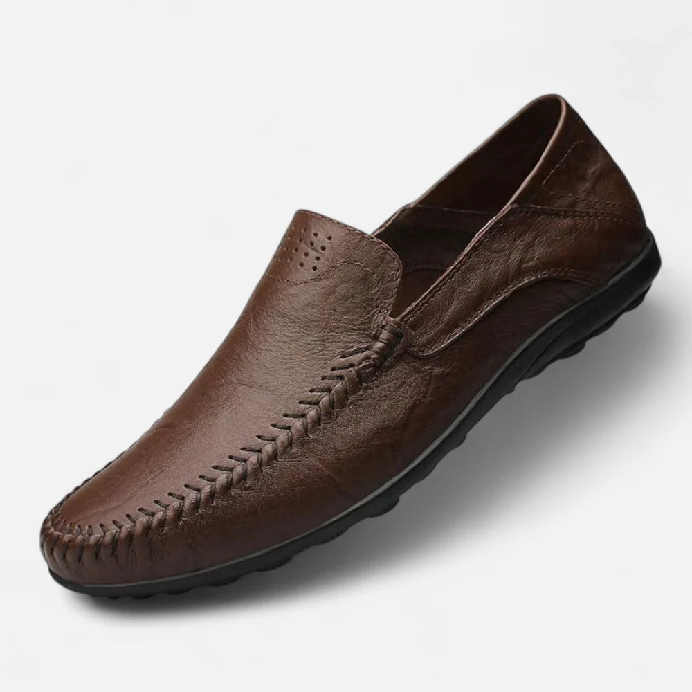 Men’s Vegan Leather Slip-On Loafers | Venthia – Casual Driving Shoes