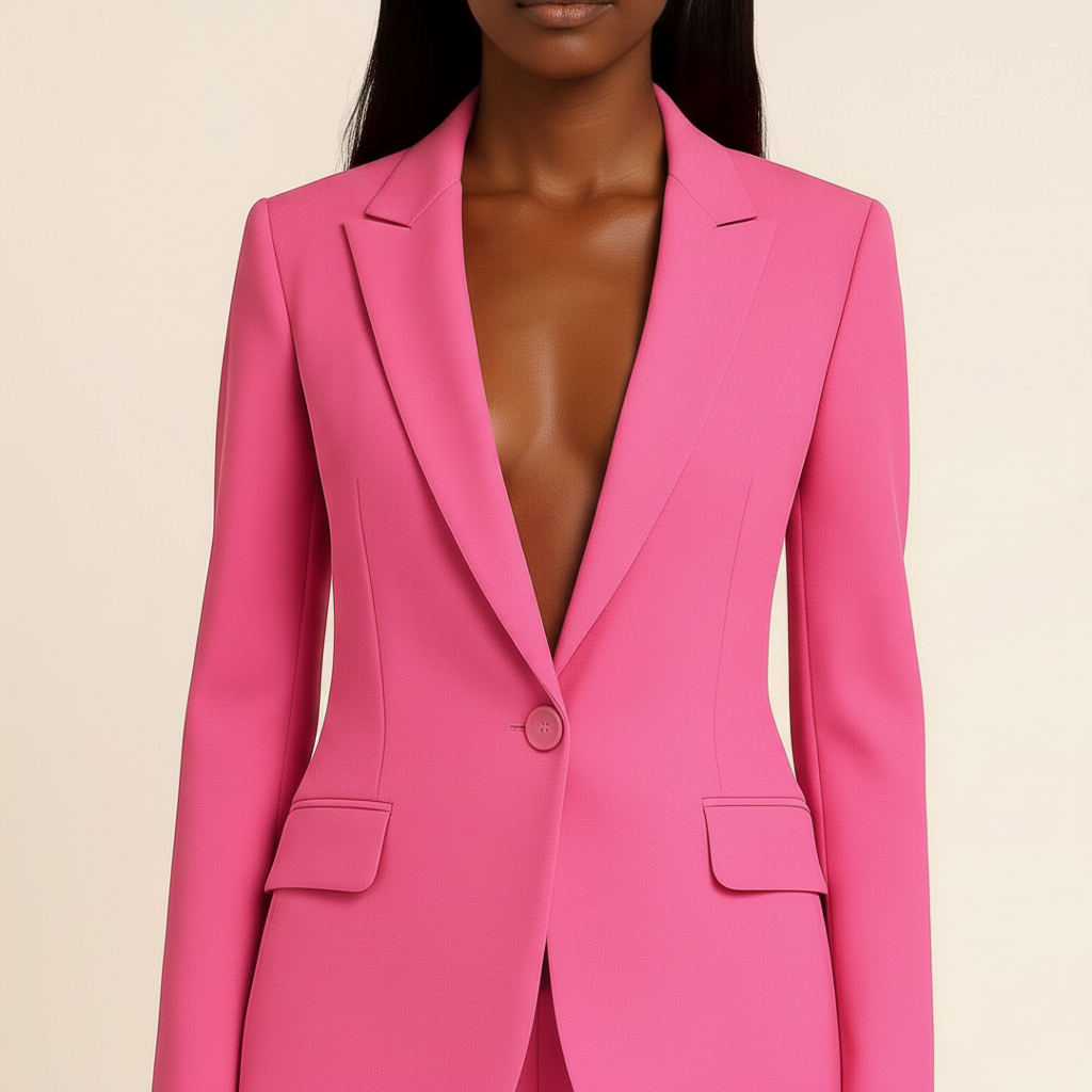 Women's tailored blazer and full-length trousers suit set