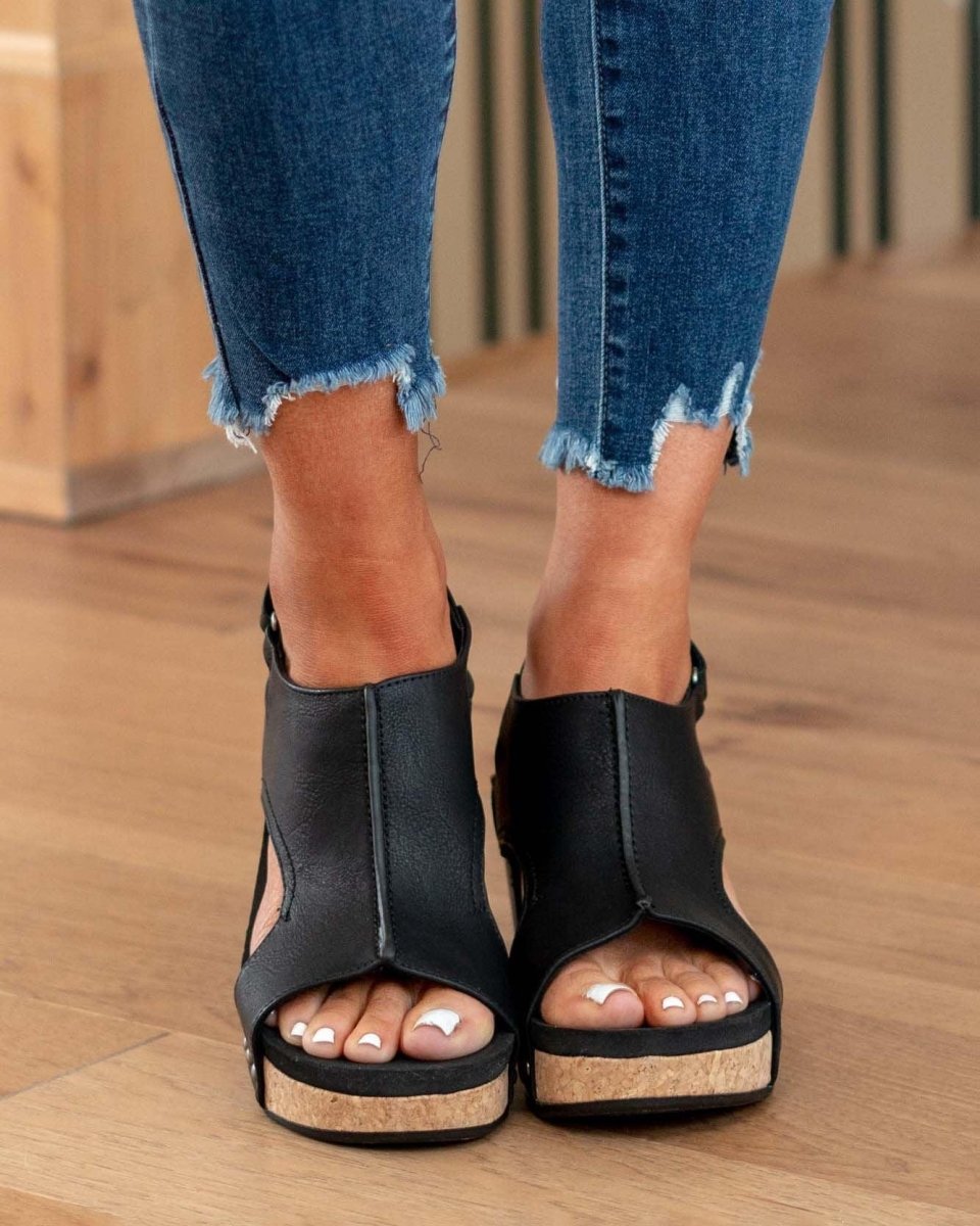 Women’s Cushioned Footbed Open-toe Wedge Sandals