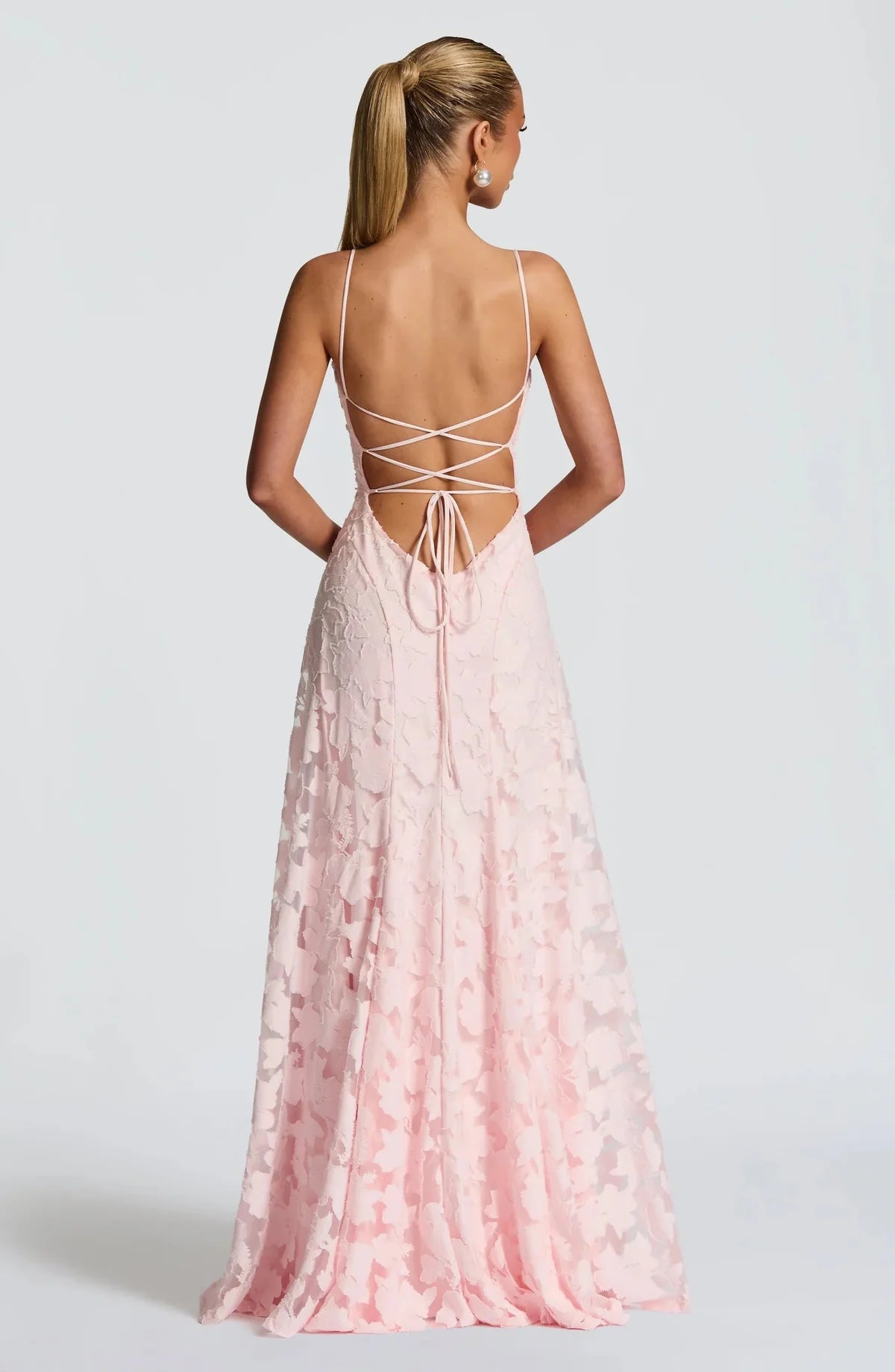 Women’s Floral Cowl Neck Evening Gown