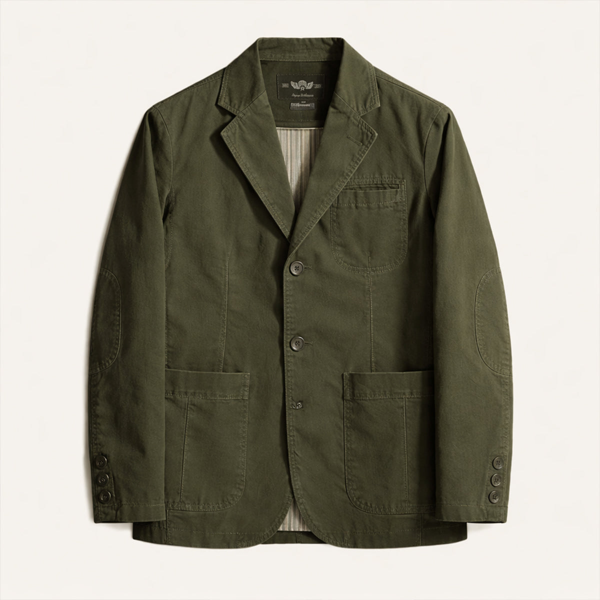 Men's lightweight blazer with notched lapels, button front and patch pockets