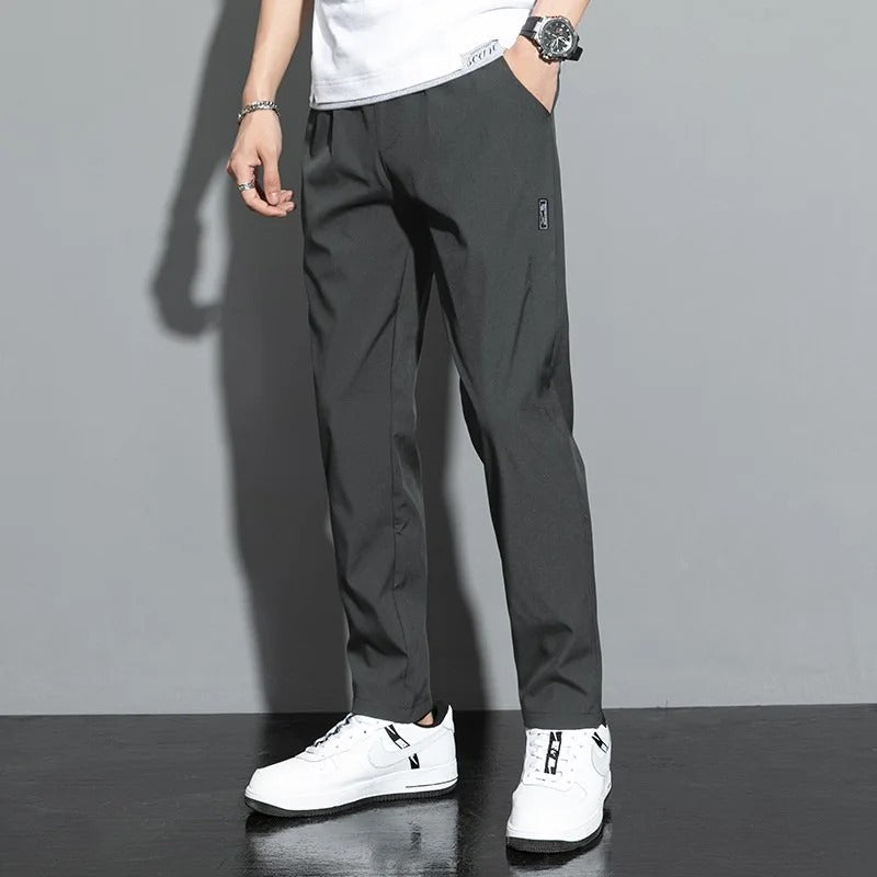 Men's Joggers Straight Leg Elasticated Waist - Dark Grey