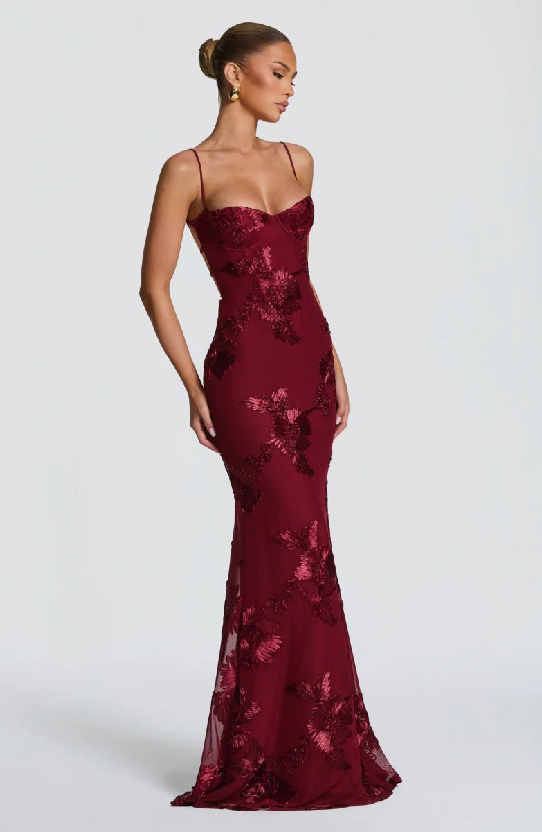 Women's Elegant mermaid-style gown | Lace-Up Back Evening Dress