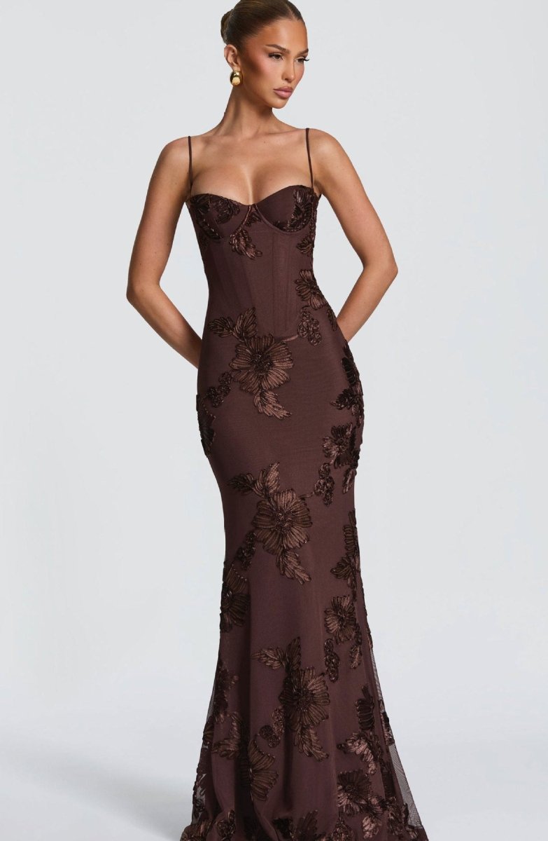 Women's Elegant mermaid-style gown | Lace-Up Back Evening Dress