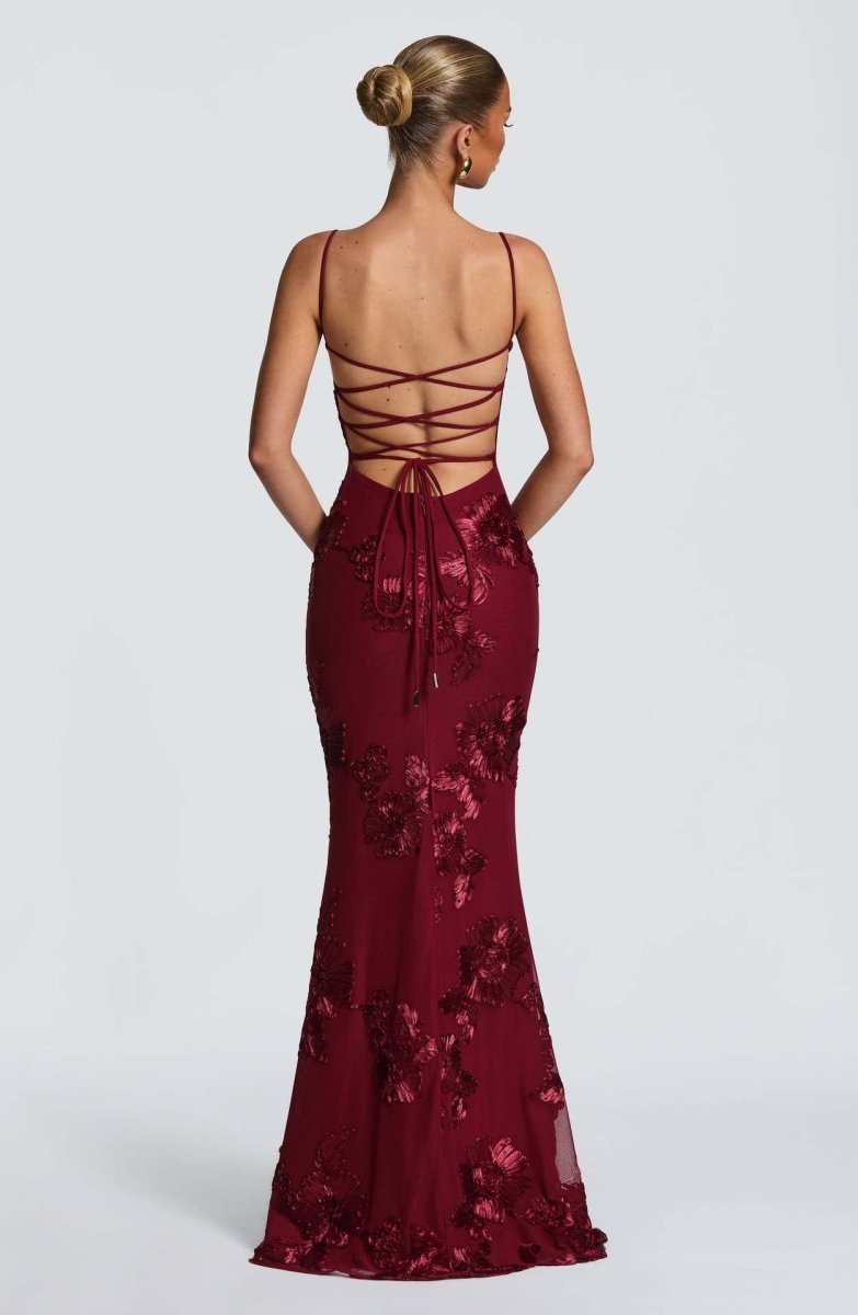 Women's Elegant mermaid-style gown | Lace-Up Back Evening Dress