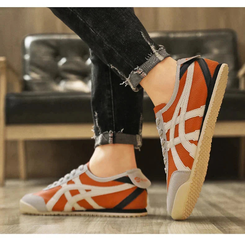 Men's Trainers Retro Suede Low-Profile Lace-Up - Orange