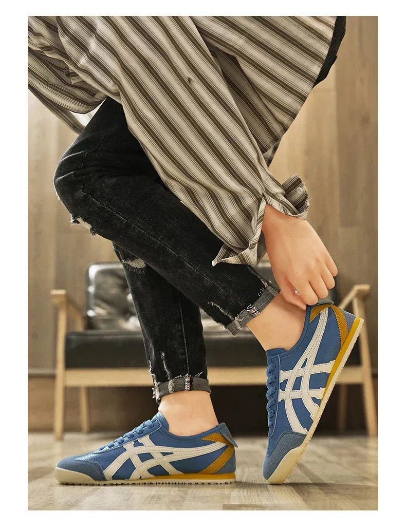 Men's Trainers Retro Suede Low-Profile Lace-Up - Blue