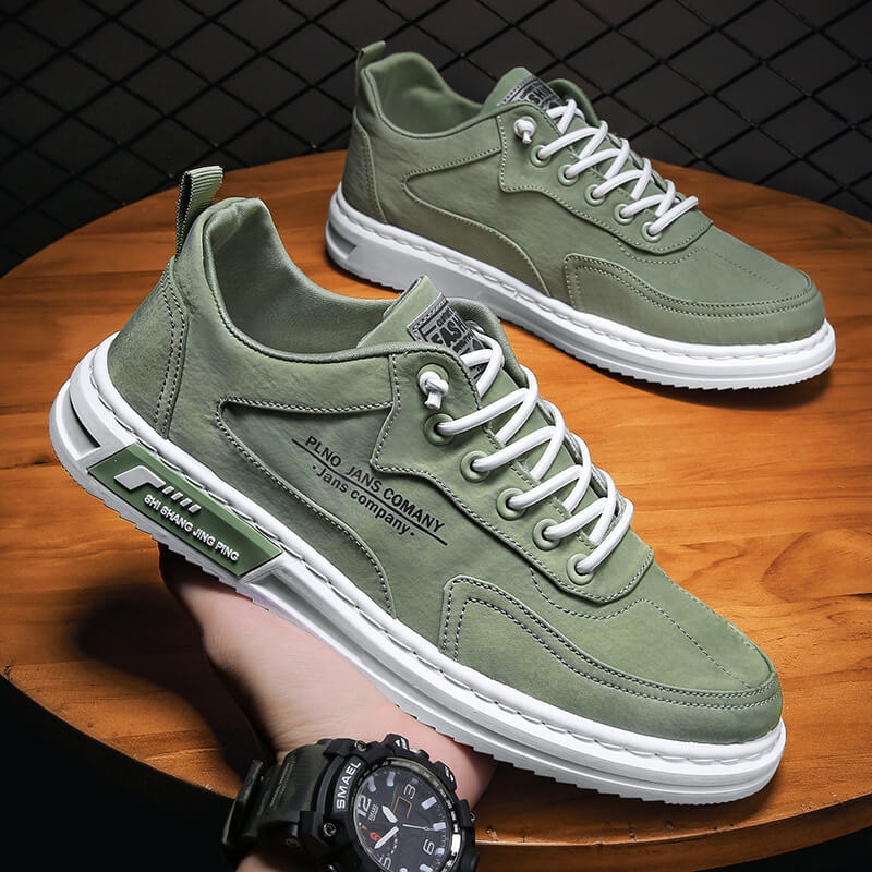 Men's Trainers Lace-Up Low-Top Casual - Green