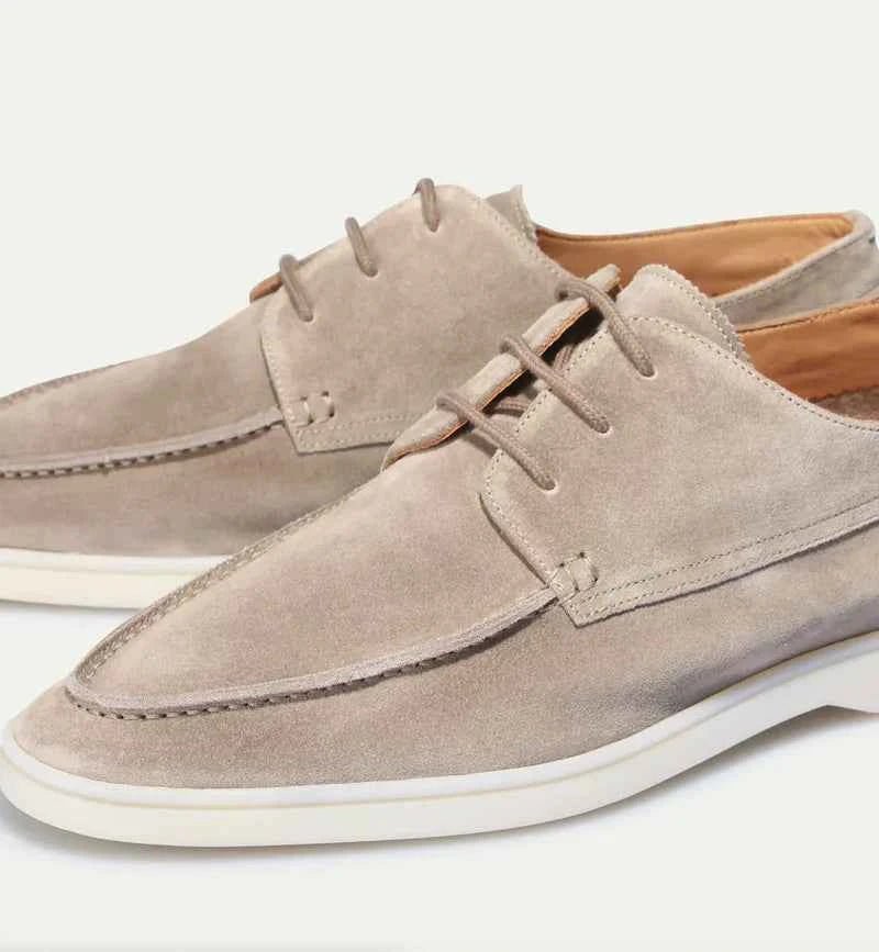 Men’s Suede Casual Loafers | Lace-Up Shoes