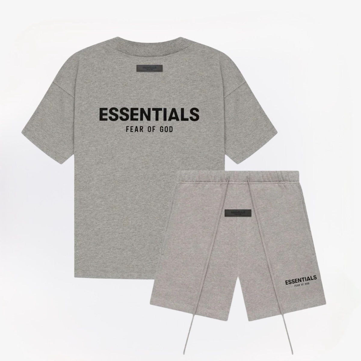 Men's short-sleeved graphic T-shirt and above-knee shorts set
