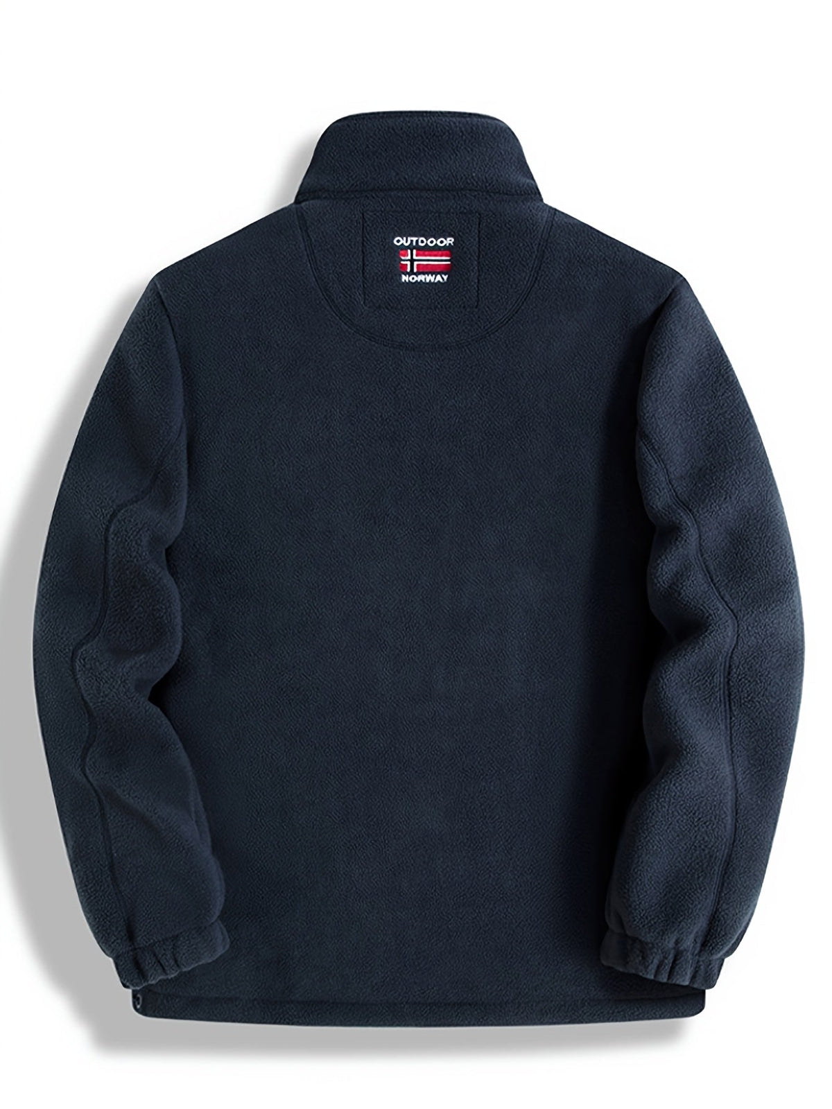 Men's full-zip jacket with stand collar, contrast lining and front pockets