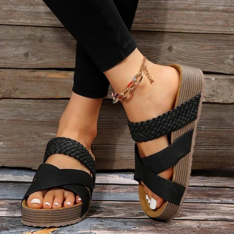 Women’s Cross Strap Orthopaedic Sandals