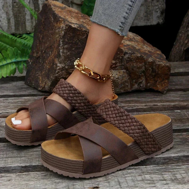 Women’s Cross Strap Orthopaedic Sandals