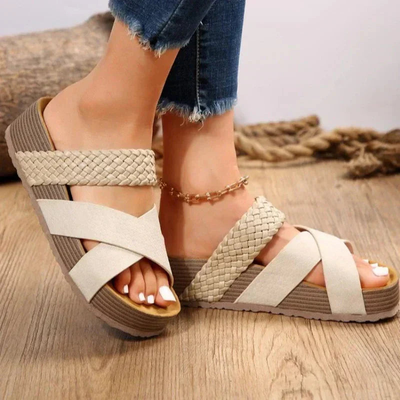 Women’s Cross Strap Orthopaedic Sandals