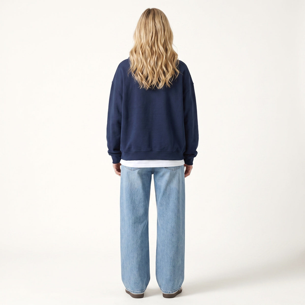 Women's oversized hooded hoodie with long sleeves and ribbed trims