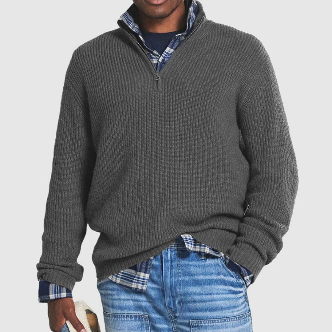 robert-herren-lassige-pullover-mit-reissverschluss-2