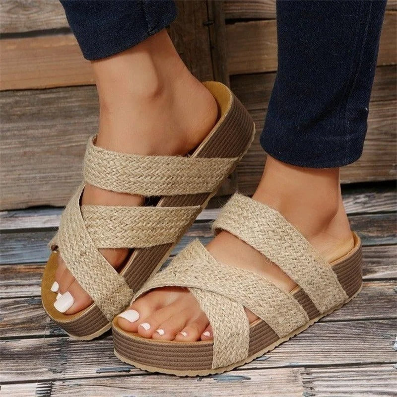 Women’s Cross Strap Orthopaedic Sandals