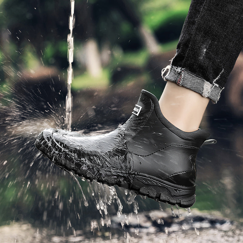 Men's Wellington Boots Slip-On Ankle Rubber