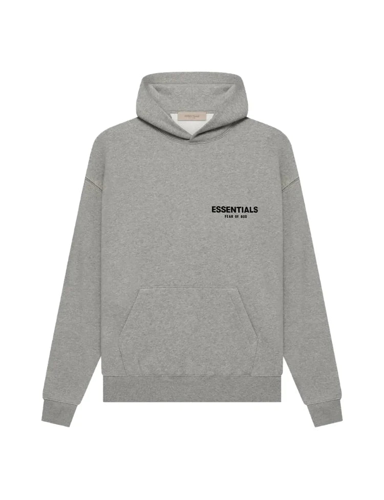Women's oversized pullover hoodie with hood and chest text logo