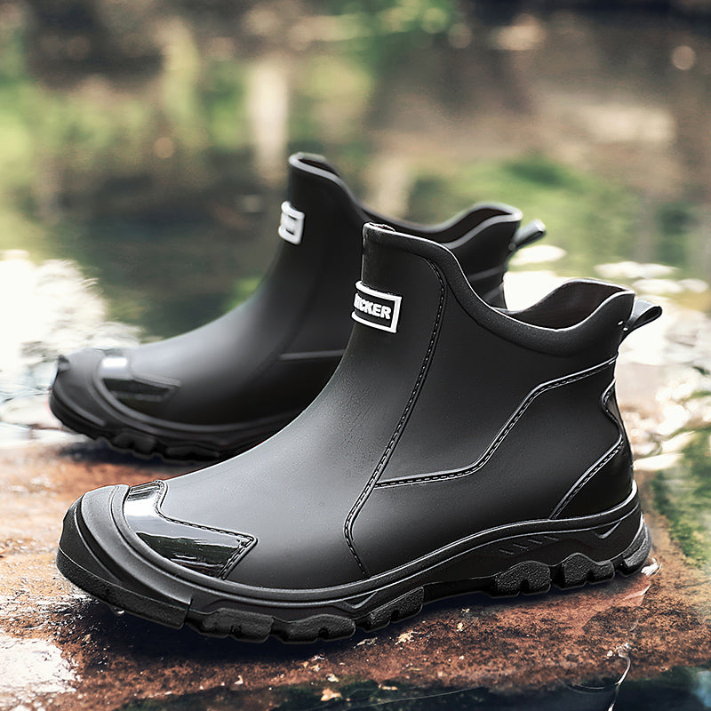 Men's Wellington Boots Slip-On Ankle Rubber